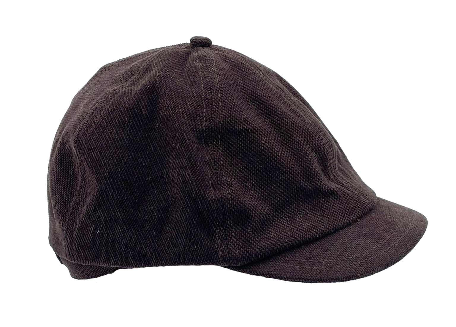 Flat Cap, Schiebermütze aus weichem Twill in schwarz & braun – Outbacker