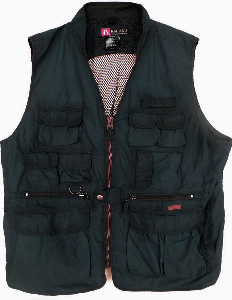 Outdoor Angler-Weste für Damen und Herren- mit vielen Taschen und Netzrücken