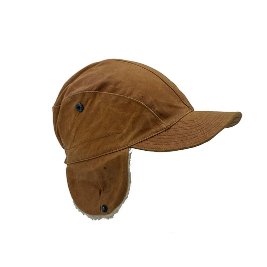Schirmmütze aus robustem Leder gefütterte Schirmmütze Capi Cap Mütze mit Ohrenschützer Ledercapi Lederschirmmütze