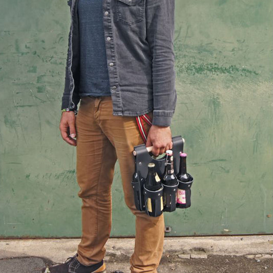 bierhandtasche bierhandtasche flaschenhalter fahrradtasche männergeschenk leder lederflaschenhalter flaschenträger flaschentasche männerhandtasche flaschenträger ferdinand und pietz 6erpack fahrradflaschenhalter