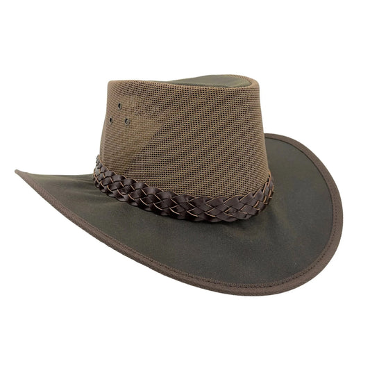 Australischer Sommerhut Jacaru Oilskin
Hut aus gewachster Baumwolle