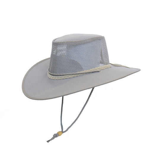 Wanderhut Gartenhut Sonnenhut Cowboyhut Baumwollhut mit Netzeinsatz knautschbarer Hut
Australischer Canvas Sommerhut