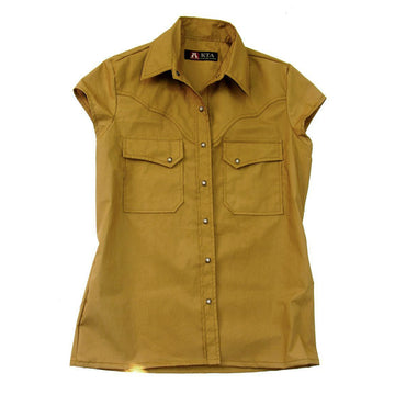 Leichte Damenbluse Freizeitbluse Freizeithemd Westernhemd Westernbluse Safaribluse Damenbluse ohne Ärmel Westenbluse