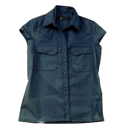 Leichte Damenbluse Freizeitbluse Freizeithemd Westernhemd Westernbluse Safaribluse Damenbluse ohne Ärmel Westenbluse
