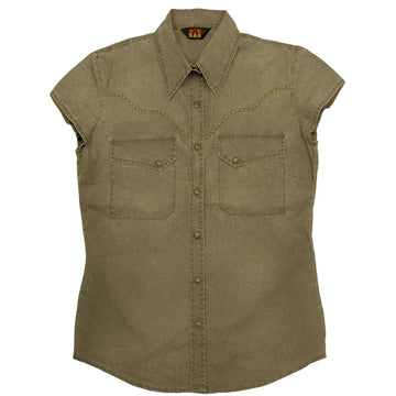 Leichte Damenbluse Freizeitbluse Freizeithemd Westernhemd Westernbluse Safaribluse Damenbluse ohne Ärmel Westenbluse