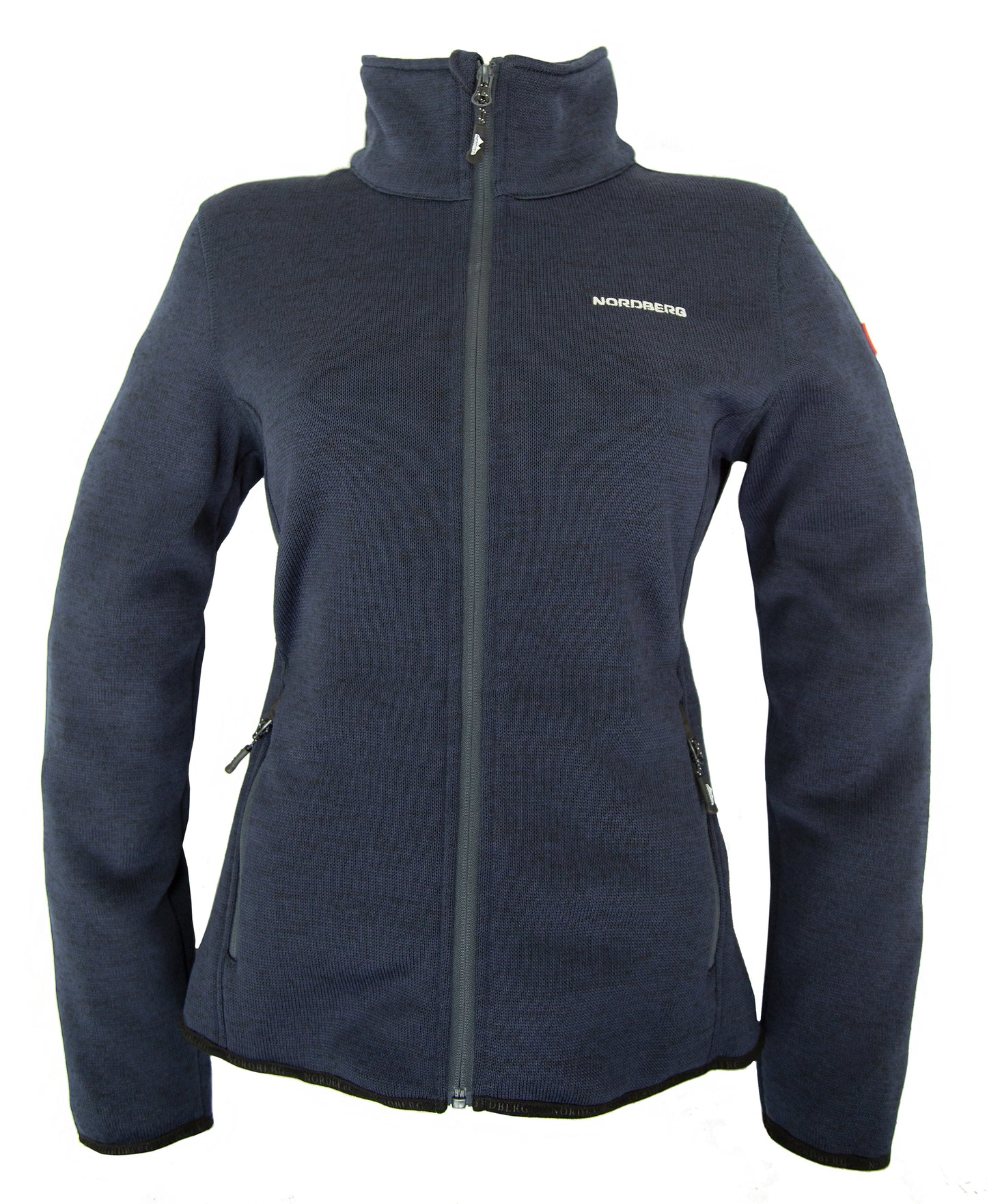 Damen Strickfleece Jacke Babs- in dunkelblau & rosa