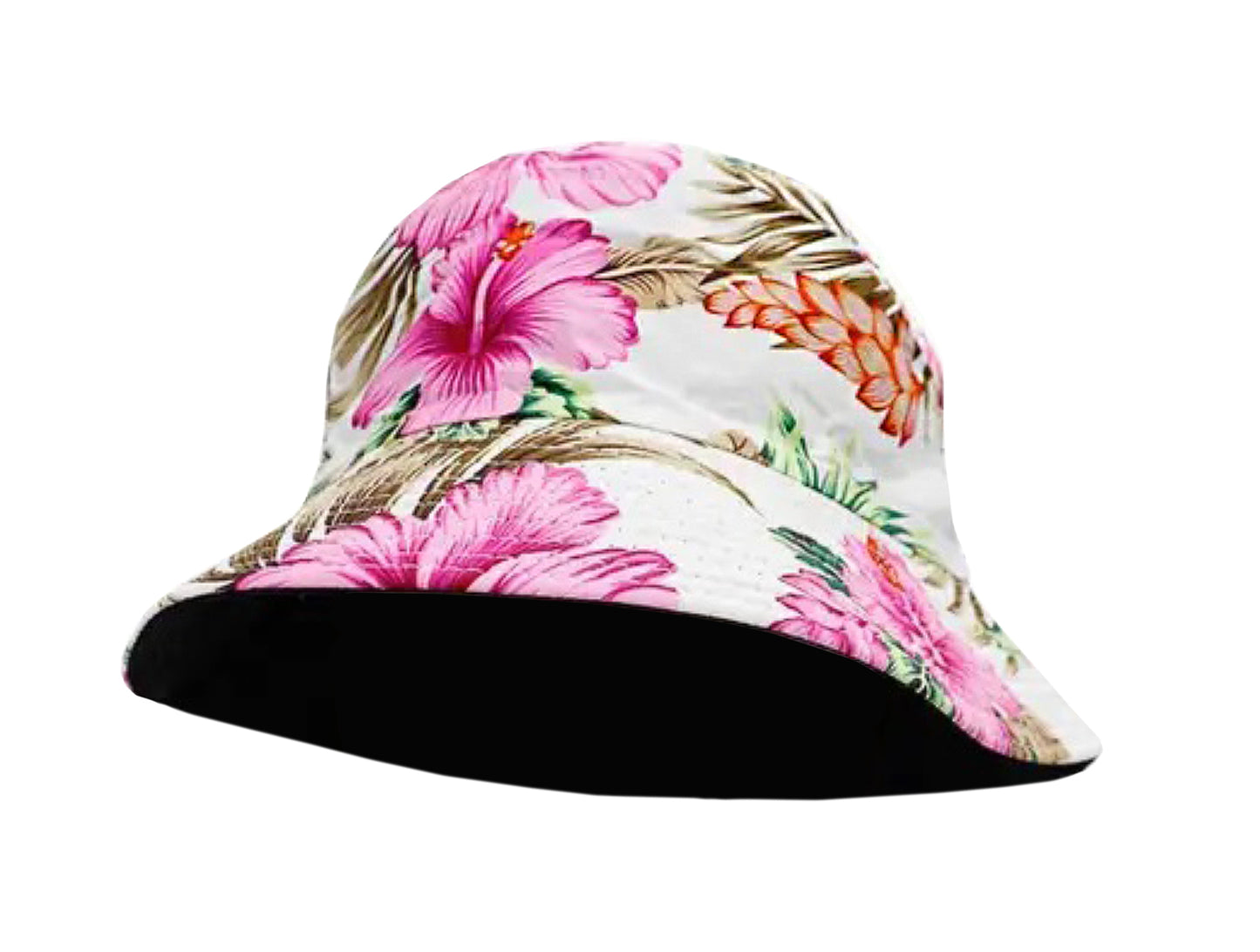 knautschbarer Wendehut, Sonnenhut mit Blumen Muster- Hut Angler Outdoor Hut aus Canvas, Unisex fΓΌr Damen, Herren & Kinder