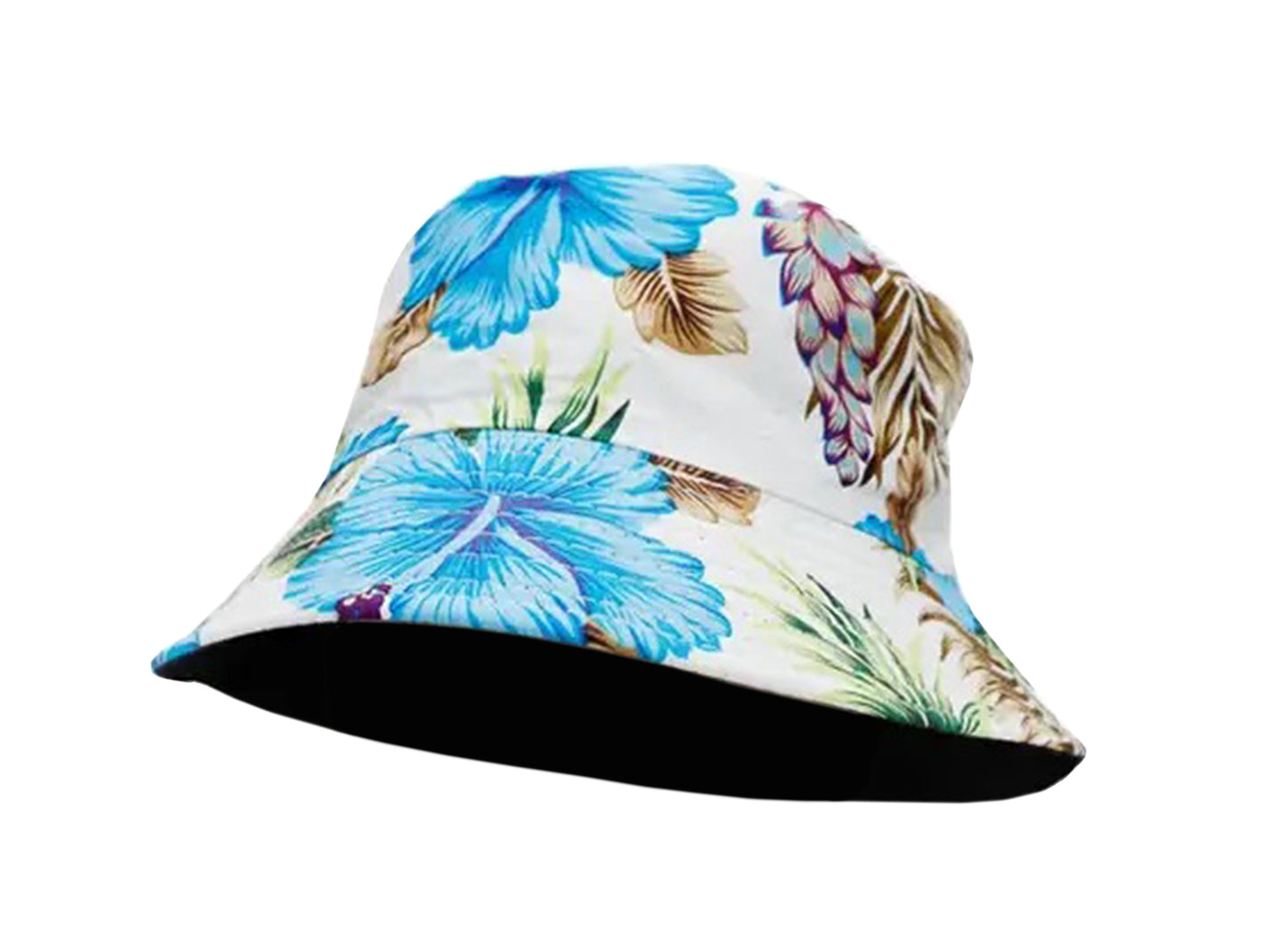 knautschbarer Wendehut, Sonnenhut mit Blumen Muster- Hut Angler Outdoor Hut aus Canvas, Unisex fΓΌr Damen, Herren & Kinder