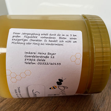 Honig Sommertracht Honig Bienen Bienenhnonig Beyers Honig Selbstgemachter Honig gesunder Honig Imker Imkerhonig
