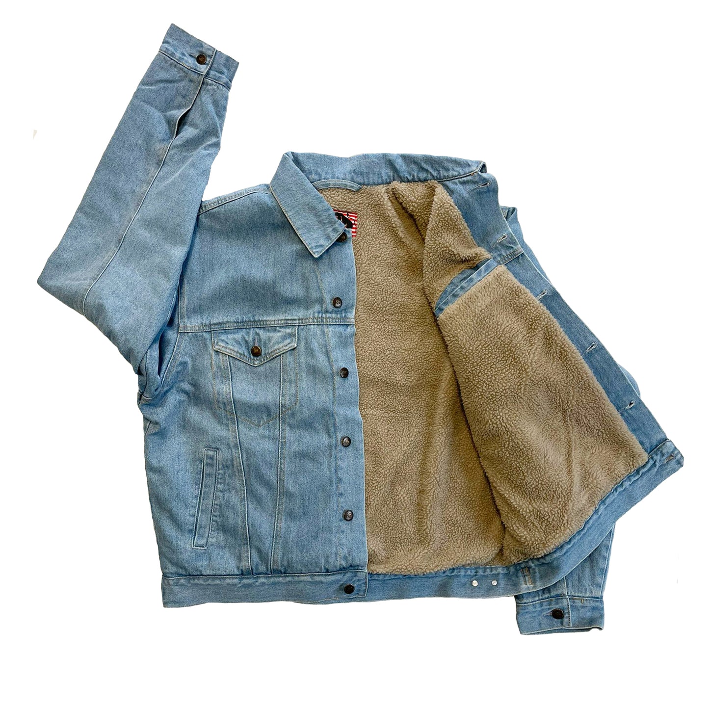 Sherpa Trucker Jeans Jacke mit Teddyfell- bis Größe 3XL I 60-62
