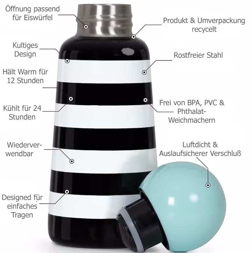 Thermokanne für kalt und warm streifen kanne Isolierkanne Trinkflsche Trinkflasche für unterwegs Trinkflasche aus Edelstahl Stelton schöne trinkflasche trinkflasche für warme tage trinkflasche für kalte tage