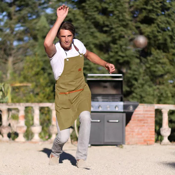 gewachste Schürze für Grill & Garten in zwei Farben