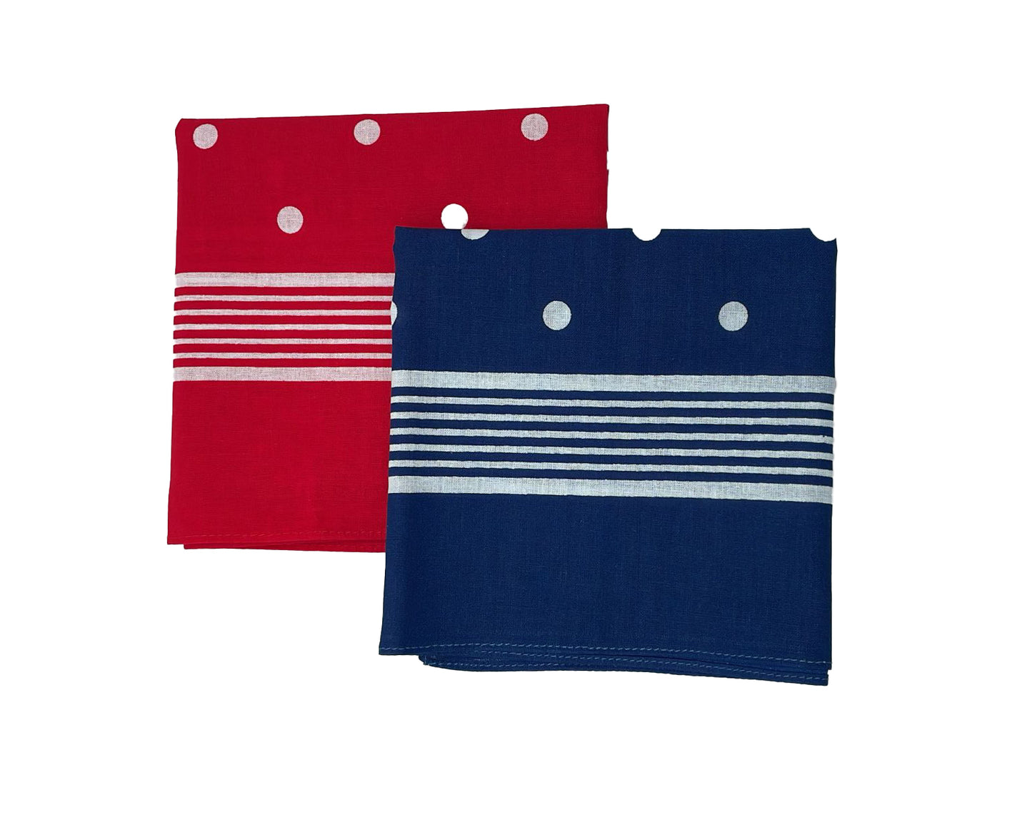 Polkadot Halstuch, Bandana in zwei Farben