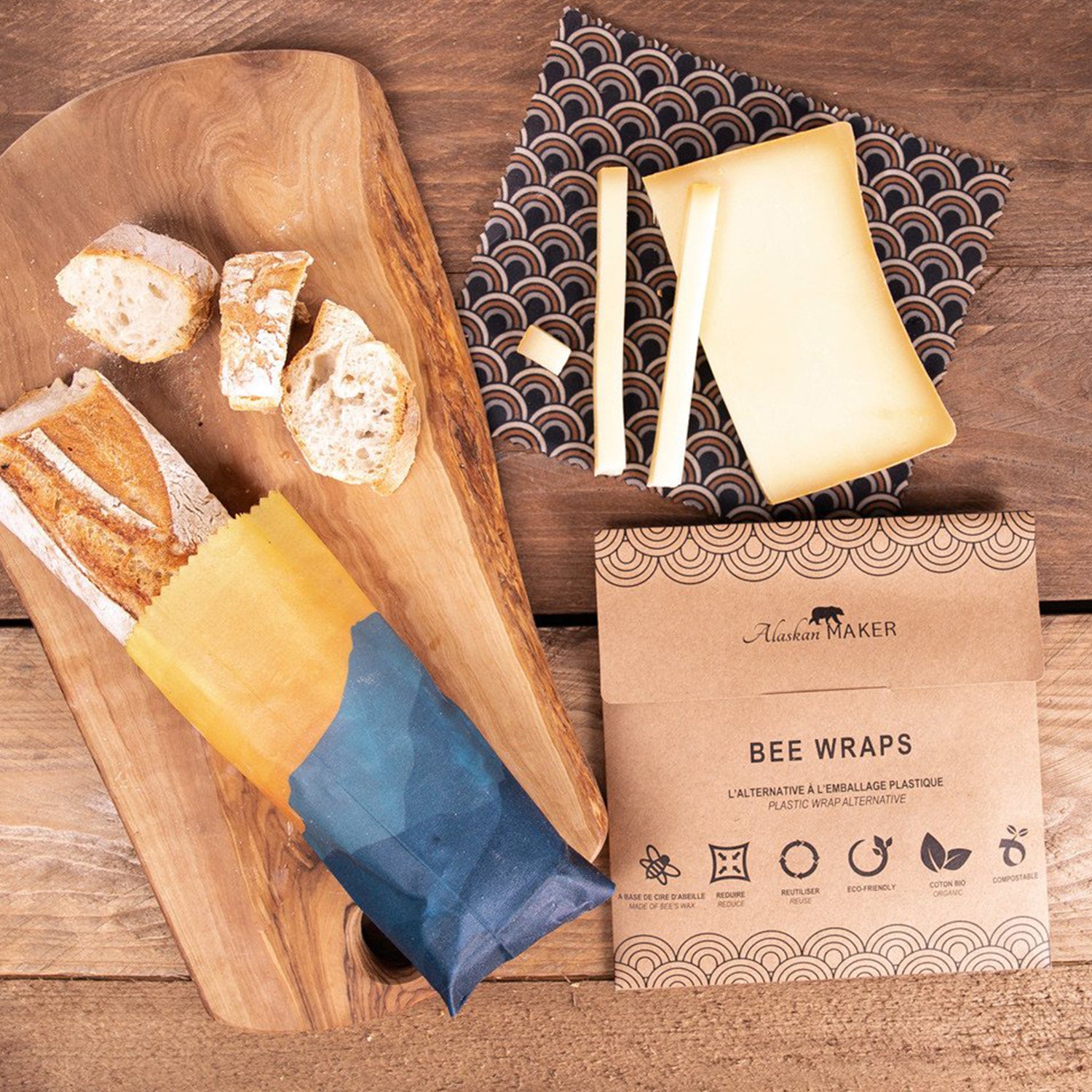 Bee Wrap 4er Pack – Bio-Bienenwachstücher, wiederverwendbar – Die Outbacker