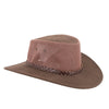 Australian lederhut made of cowhide, including chin band and croced hat band with high UV protection for men's children | brown