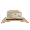 Australian lederhut made of cowhide, including chin band and croced hat band with high UV protection for men's children | brown