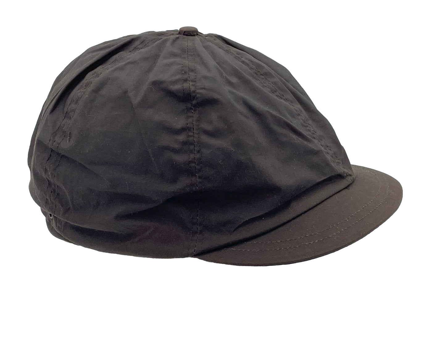 Flat Cap, Schiebermütze aus Oilskin- wasserabweisend in schwarz, braun & dunkelblau