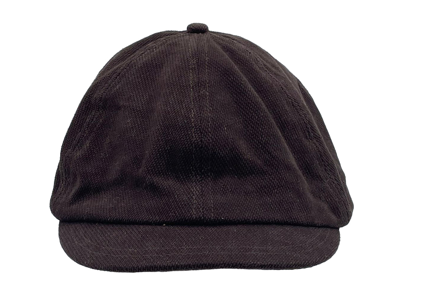 Flat Cap, Schiebermütze aus weichem Twill in schwarz & braun