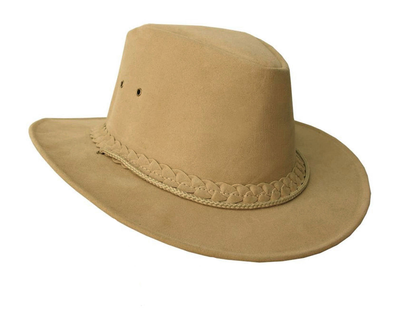 Outdoor summer hat in suede look super light and airy including chin strap waterproof with UV protection for men, women and children | sand