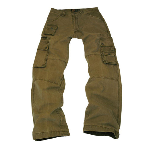 Herren Outdoor-Hose Freizeit Cargo-Hose mit Reißverschluss und Druckknopf Taschen