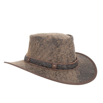 Australischer Lederhut Roo Nomad Traveller aus stonewash Känguruleder- knautschbar und robust