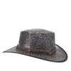 Australian lederhut made of cowhide, including chin band and croced hat band with high UV protection for men's children | brown