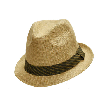 Trillby Summer Hut Hut from Jute for women and men, crumplable with textile hat band