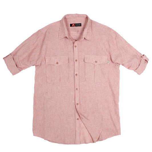 Leisure | Summer shirt shirt made of light cotton linen | Long -sleeved