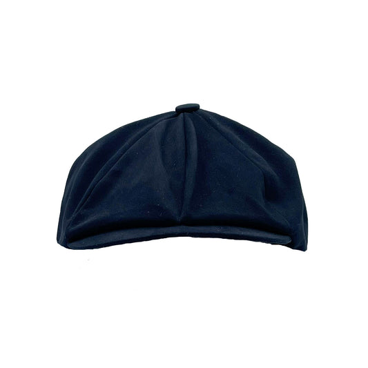 Peaky Cap, Schiebermütze aus feiner Baumwolle in marineblau