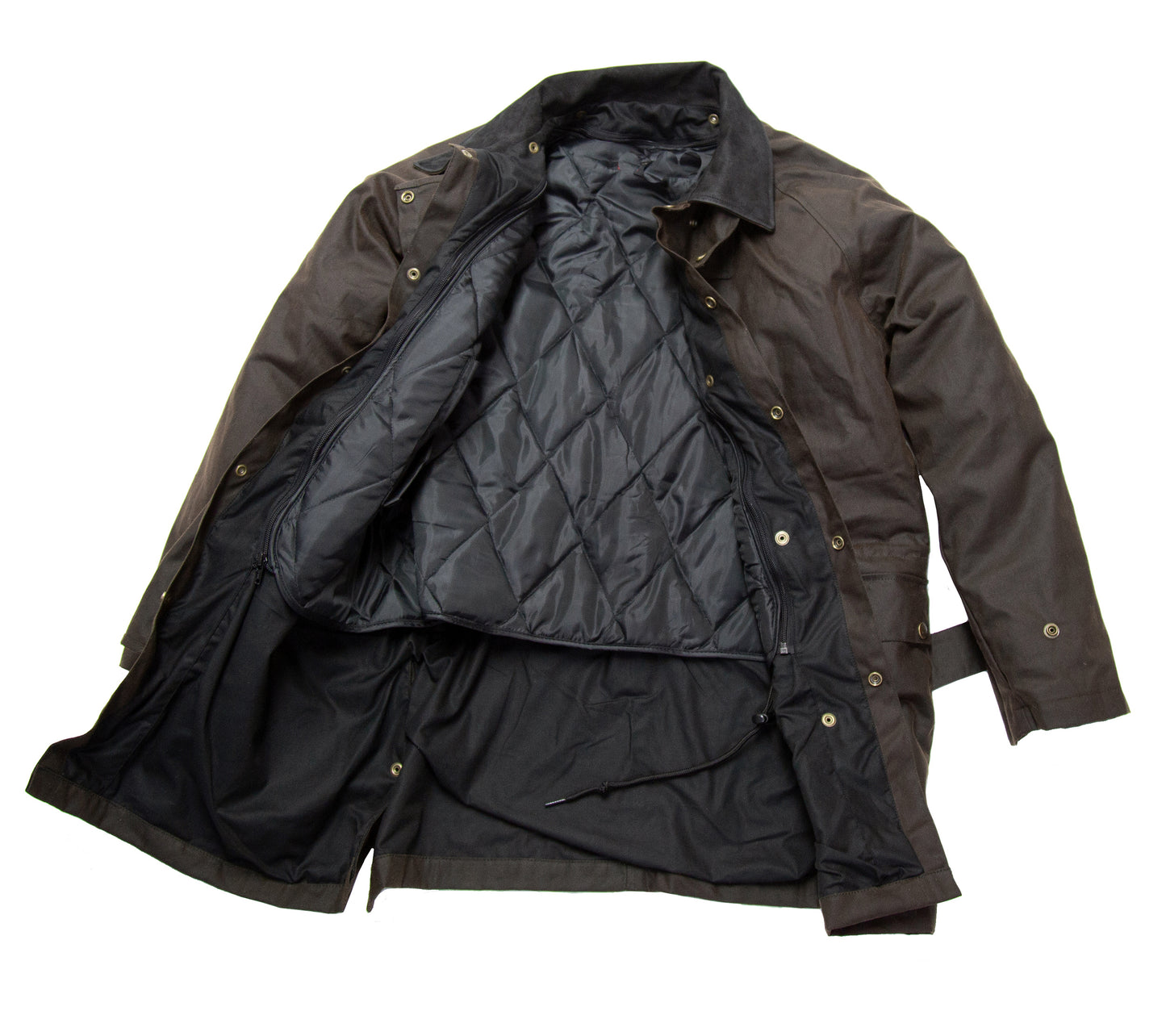 Ölzeug Jacke mit herausnehmbarem Winterfutter in schwarz & braun