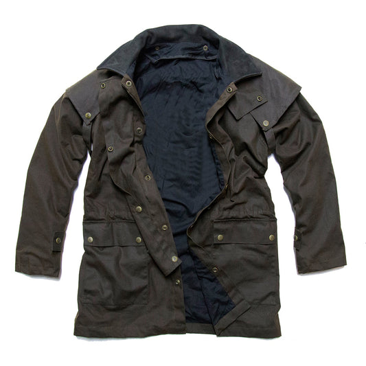 Oilskin jacke oilskin Mantel Gewachste Baumwolle Outdoorjacken Outdoormantel Reiterjacke Reitermantel Regenjacke Regenmantel Longrider Wachsjacken Wachsmantel Jagdjacke Jagdmantel Drover jacken Dorver mantel Winterjacken Wintermantel Winterjacke 