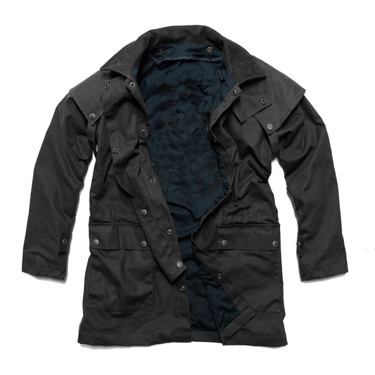 Kakadu Australia Iron Bark Jacket in black with Build in Fleece Inliner