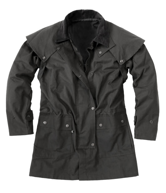 Kakadu Australia Iron Bark Jacket in black with Build in Fleece Inliner