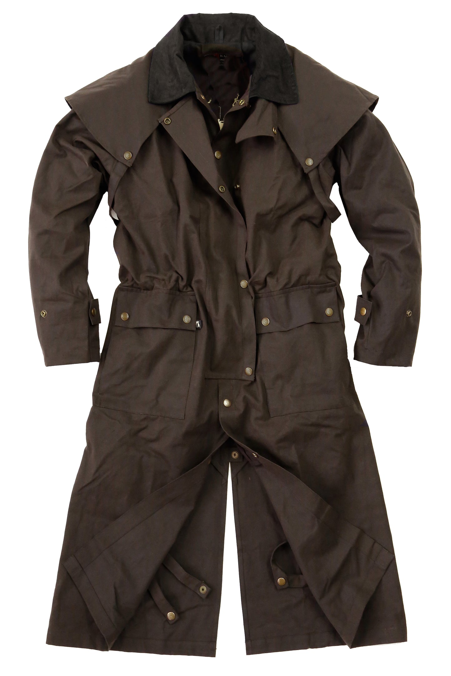 Workhorse Drovers Coat in black with a zipped in Fleecy Liner