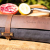 CHEF Messerrolltasche aus gewachstem Canvas – für bis zu 9 Messer, wasserabweisend & stilvoll