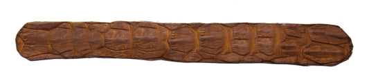 Hutband- Lederband aus Krokodilleder in tobacco ca. 25 cm lang