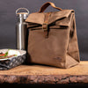 Lunchbag – isolierte Vintage-Lunch-Tasche aus gewachstem Canvas & Leder