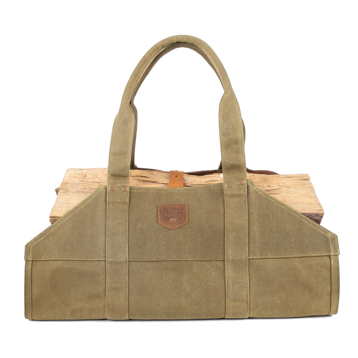 aufbewahrungs taschen Lumberjack Feuerholztasche – 52 cm, Canvas, robust & stylish – Die Outbacker
