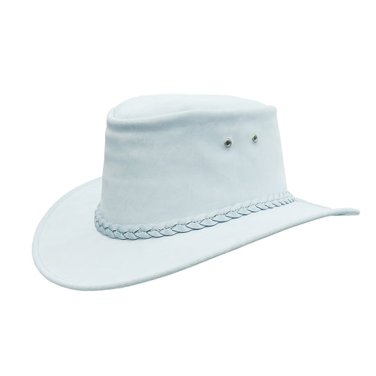 Australian Kids Cowboy Hat – Weicher Wildlederhut in Hellblau (S = 53–54 cm)