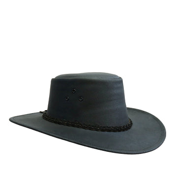 Schwarzer Kinder Cowboy Lederhut – Allwetter | UPF 50+