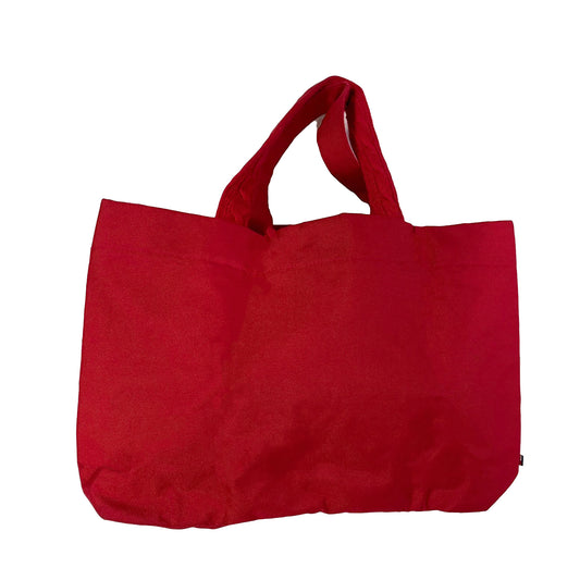 Shopper in rot mit gestrickter Vorderseite