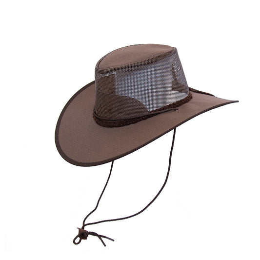 Wanderhut Gartenhut Sonnenhut Cowboyhut Baumwollhut mit Netzeinsatz knautschbarer Hut
Australischer Canvas Sommerhut