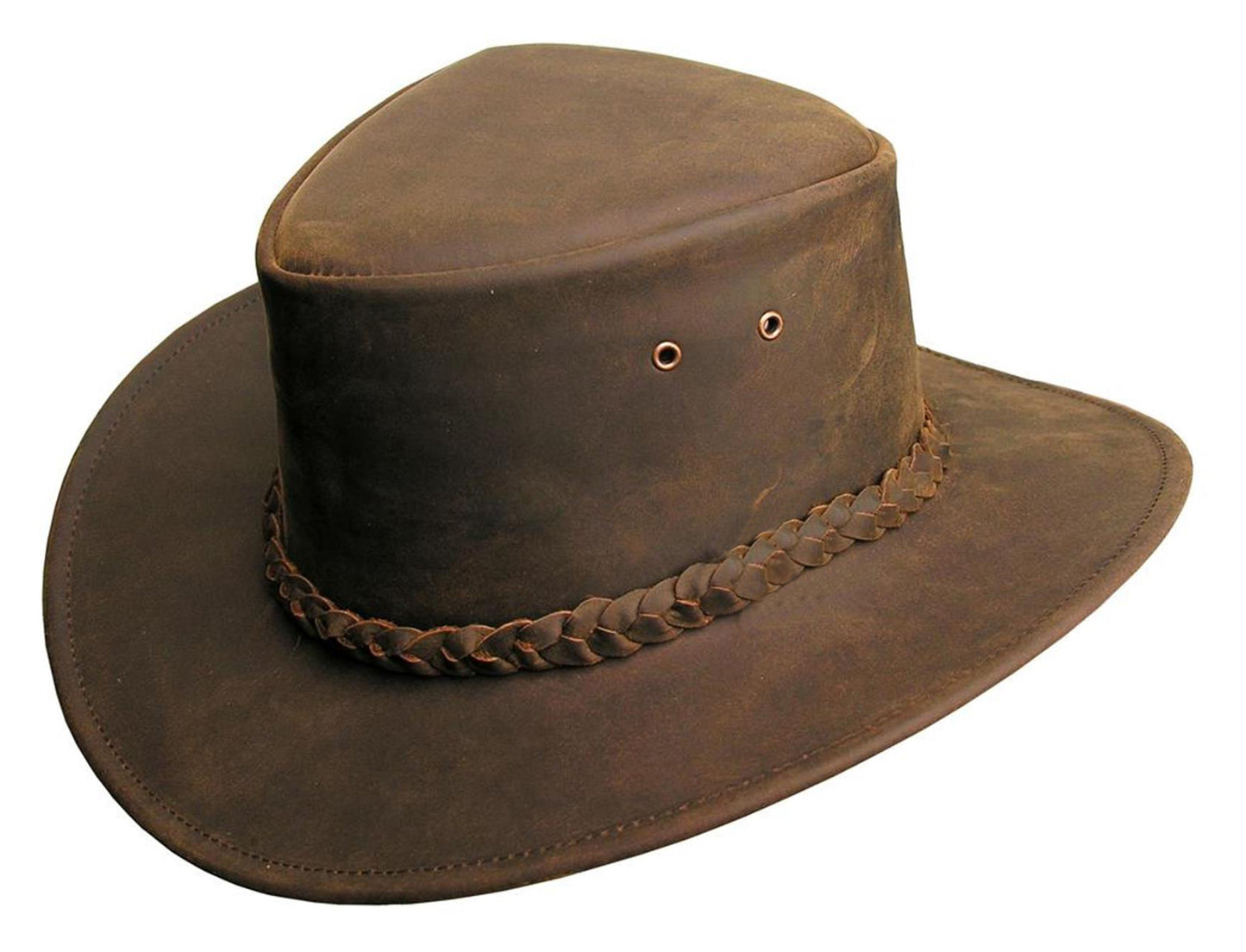 Kinder Cowboy Hut aus Leder, Sonnenschutz- Kinnband inkl.