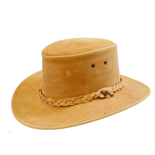 Kinder Cowboy Lederhut – Allwetter Outdoor-Hut mit UPF 50+ (Größe 53–54 cm)