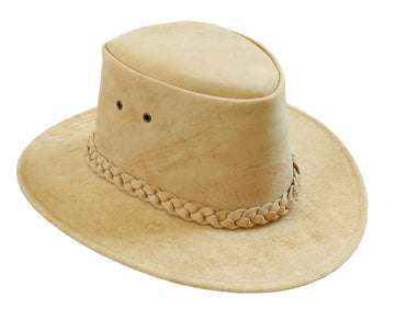 Kinder Cowboy Lederhut – Allwetter Outdoor-Hut mit UPF 50+ (Größe 53–54 cm)