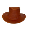 Kinder Cowboy Lederhut mit geflochtenem Hutband, toller Schutz bei Wind & Wetter, 54-55 cm