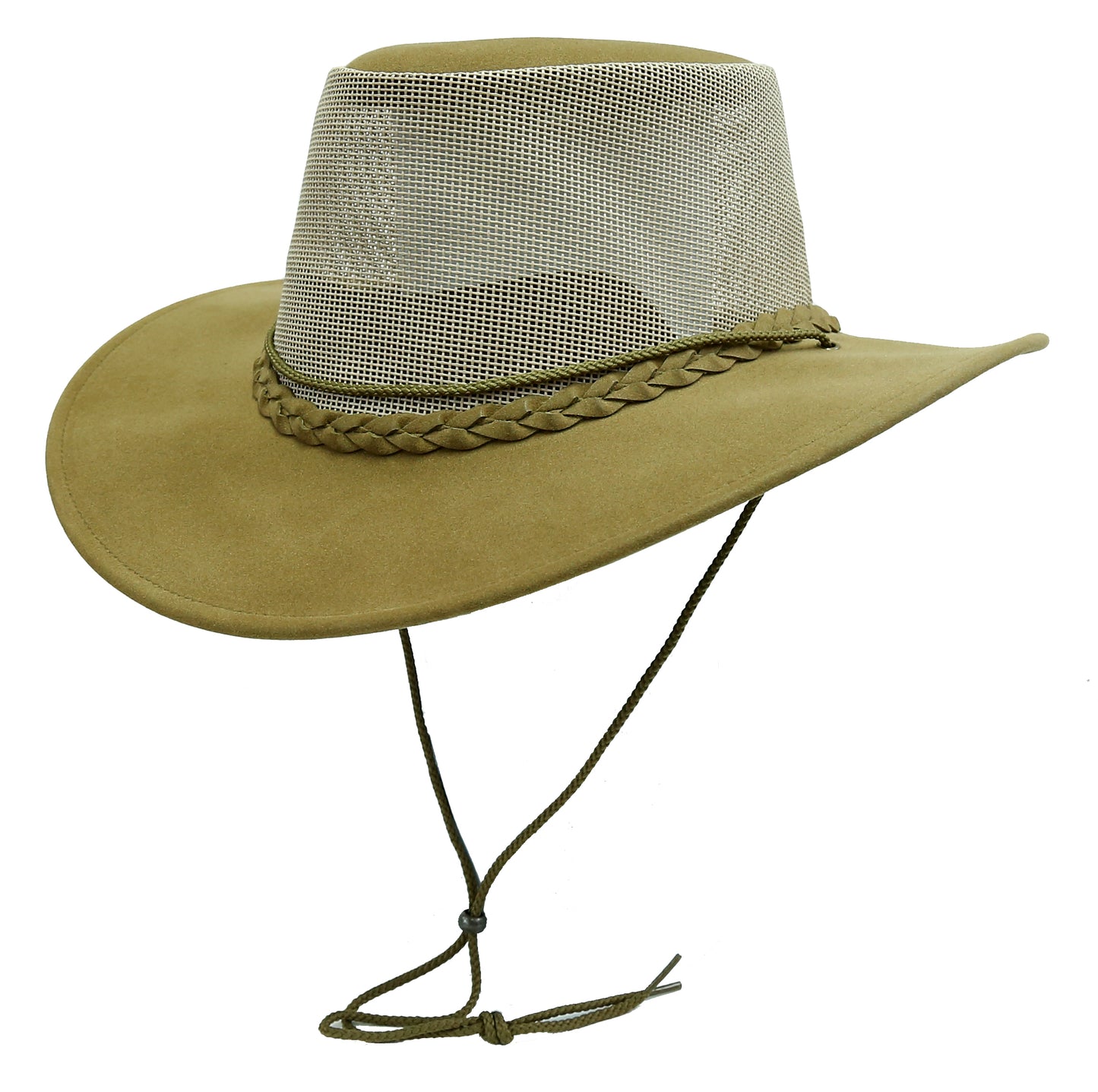 Kinder Cowboyhut- Strandhut mit Netzeinsatz und Kinnband- Sonnenschutz für Jungen und Mädchen