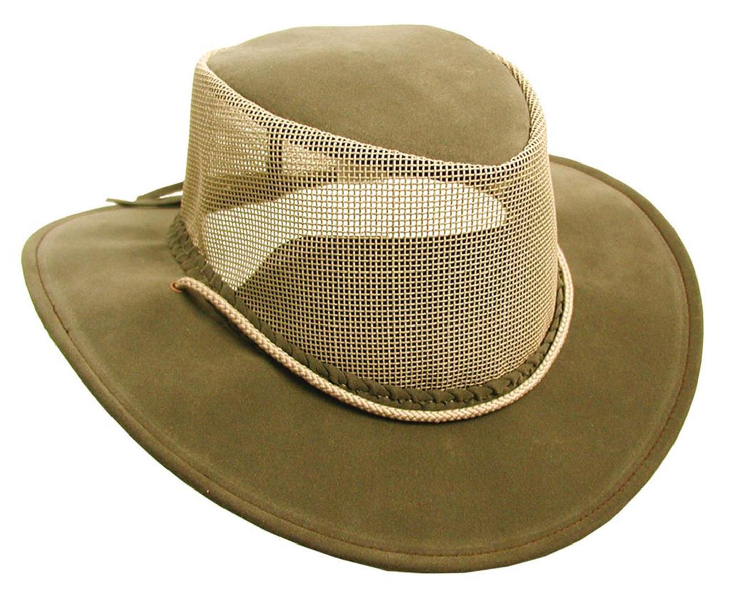 Outdoor summer hat made of microfiber with a net block super light and airy including chin strap waterproof with UV protection for women and men | brown