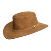 Cowboy hat made of suede for women and men with a curved clamp