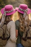 Outdoor summer hat with huts made of microfiber super light and airy including chin strap waterproof with UV protection for women